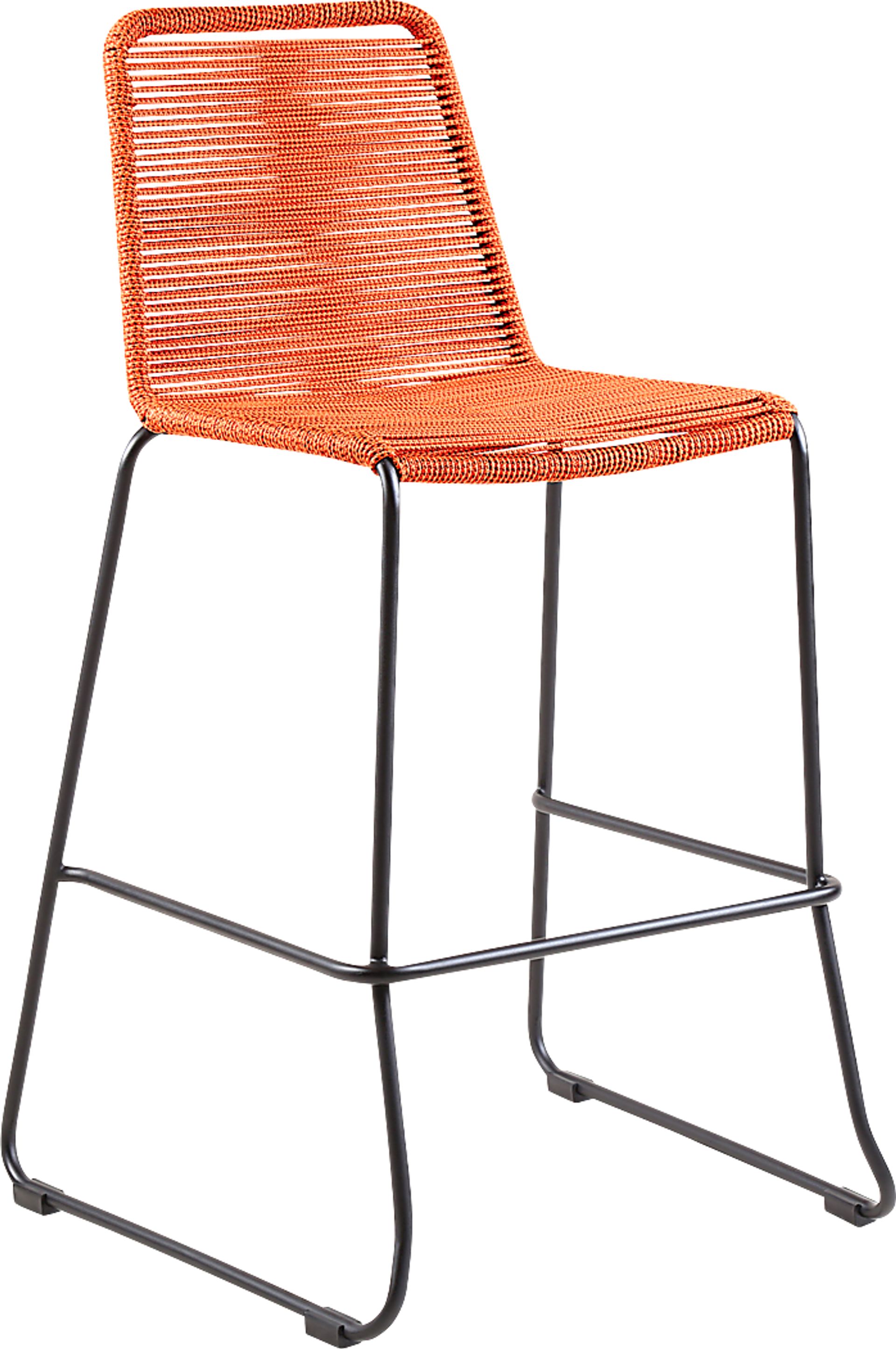 Avele Ann Orange Outdoor Barstool - Image 1