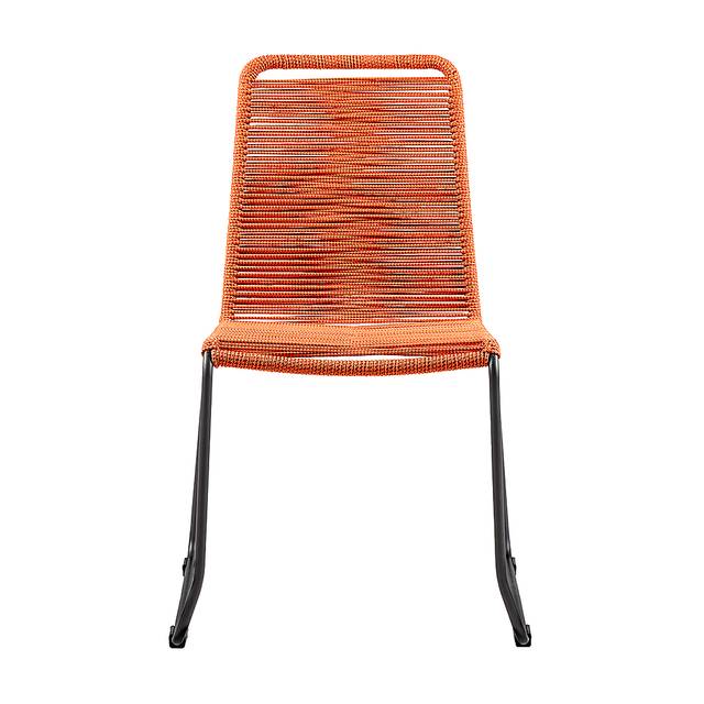 Avele Ann Orange Outdoor Side Chair, Set of 2 - Thumbnail - Image 2