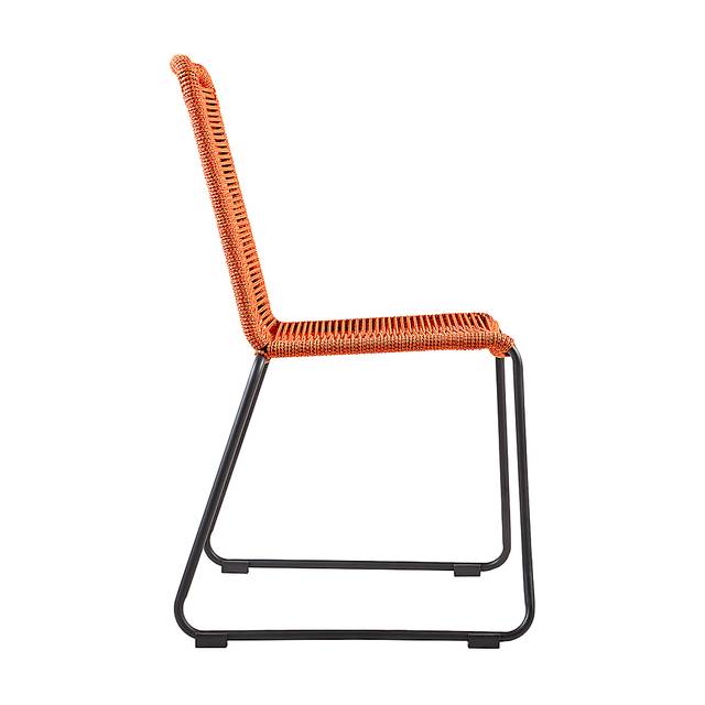 Avele Ann Orange Outdoor Side Chair, Set of 2 - Thumbnail - Image 3