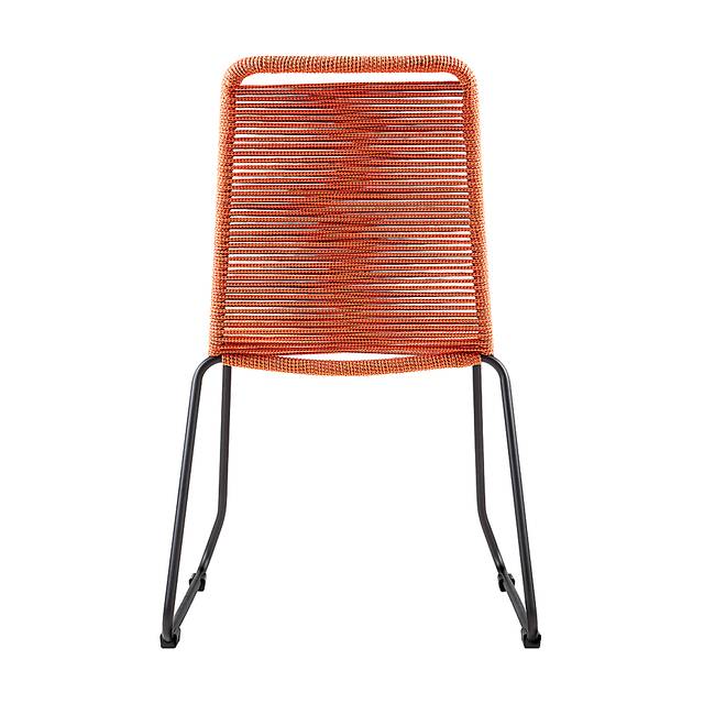 Avele Ann Orange Outdoor Side Chair, Set of 2 - Thumbnail - Image 4