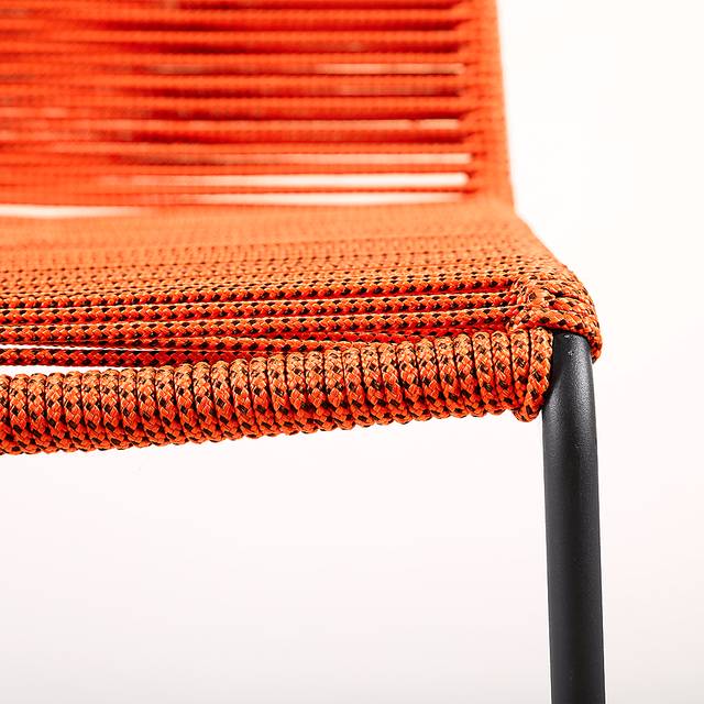 Avele Ann Orange Outdoor Side Chair, Set of 2 - Thumbnail - Image 5