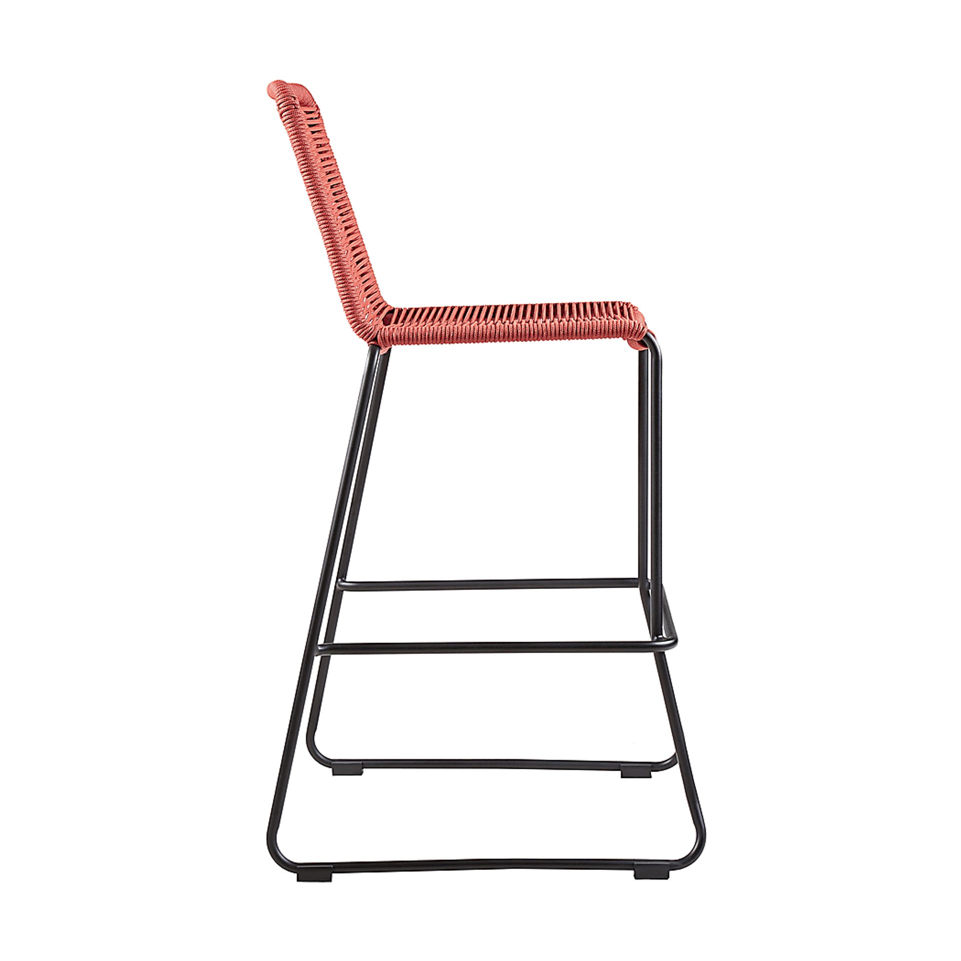 Avele Ann Red Outdoor Barstool - Image 3
