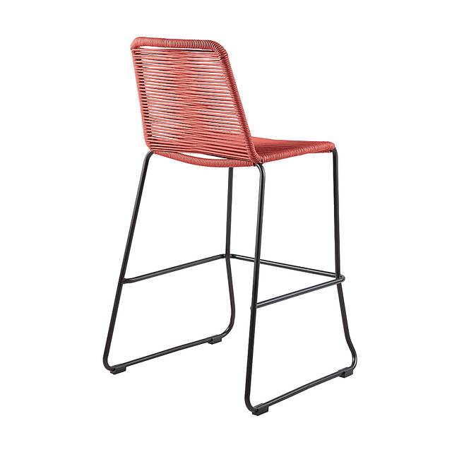 Avele Ann Red Outdoor Barstool - Thumbnail - Image 4