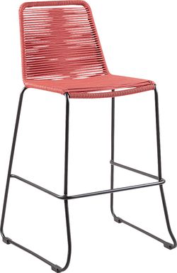 Avele Ann Red Outdoor Counter Height stool