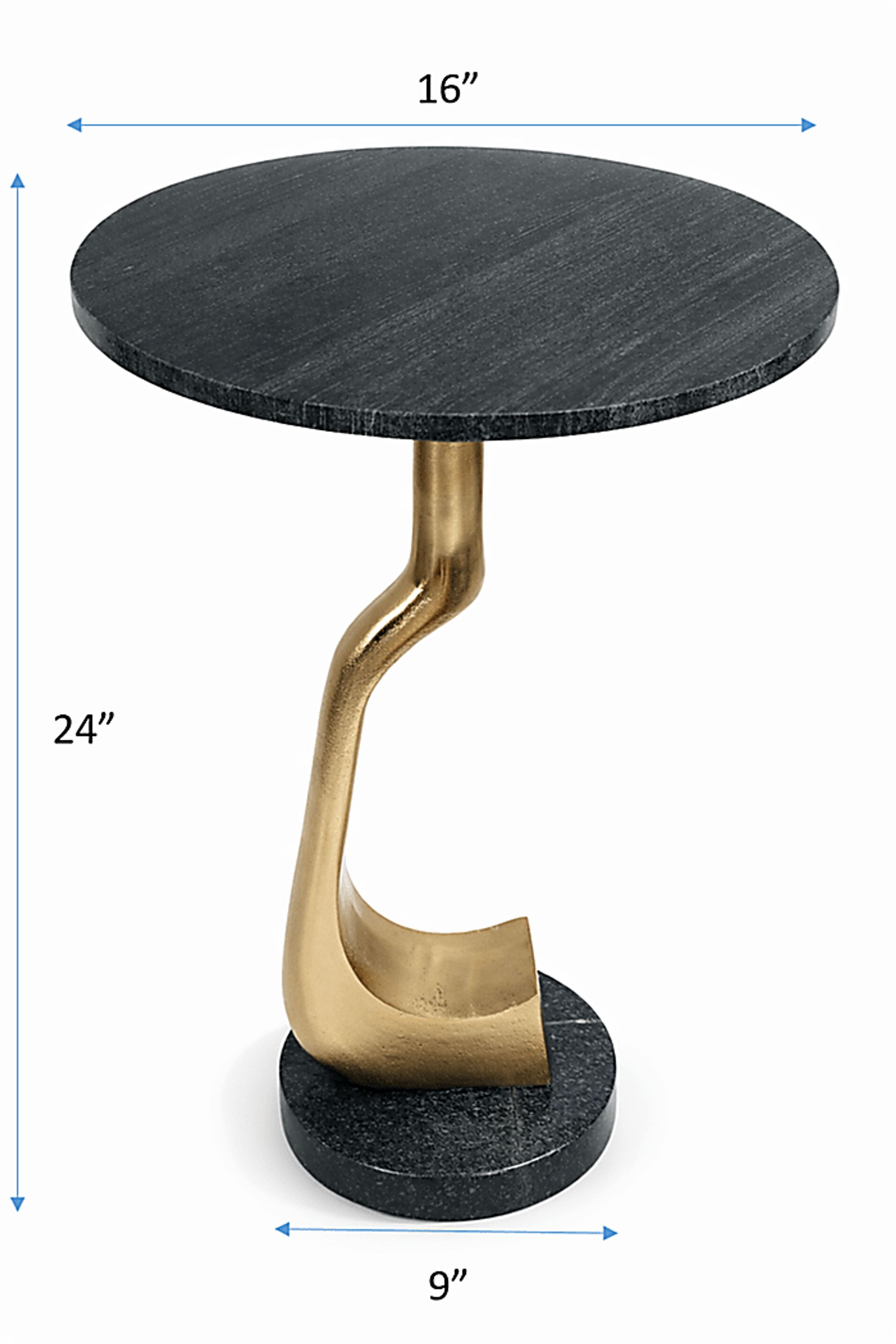 Aveli Gold/Black Accent Table - Image 7