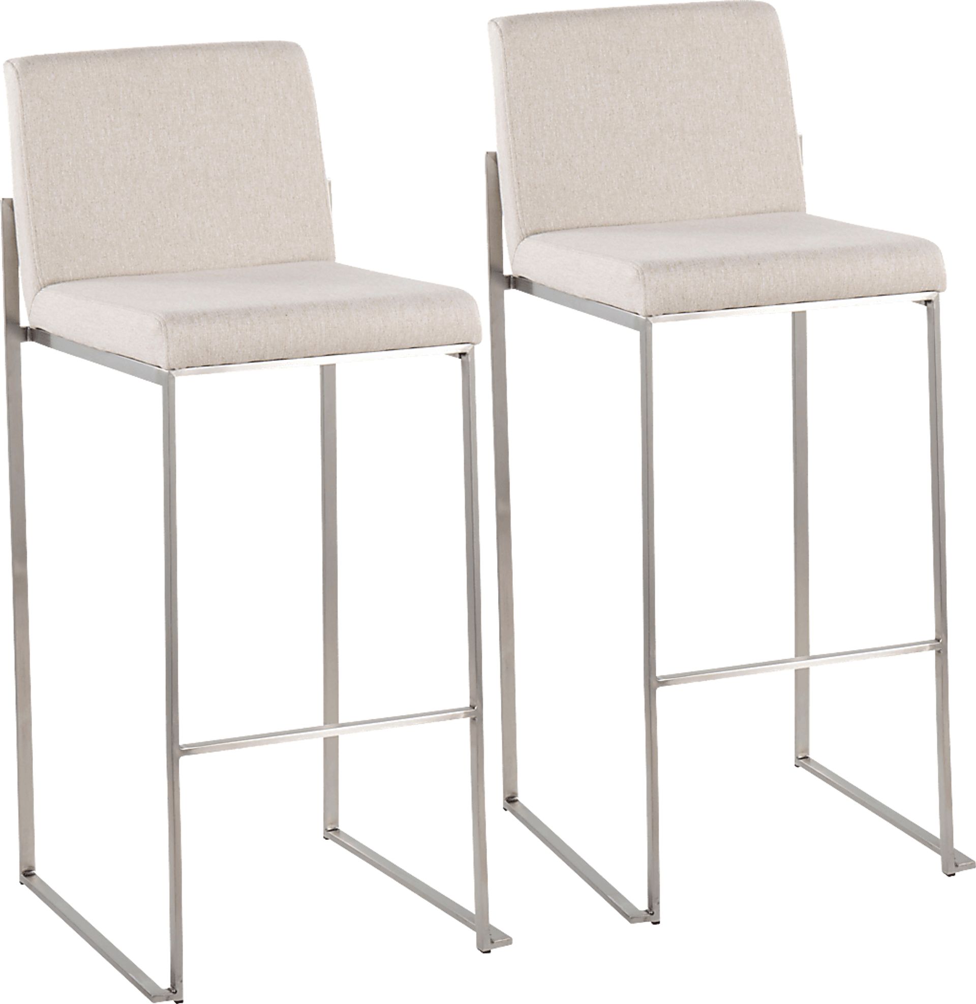 Avella Ann Beige Barstool, Set of 2 - Image 1