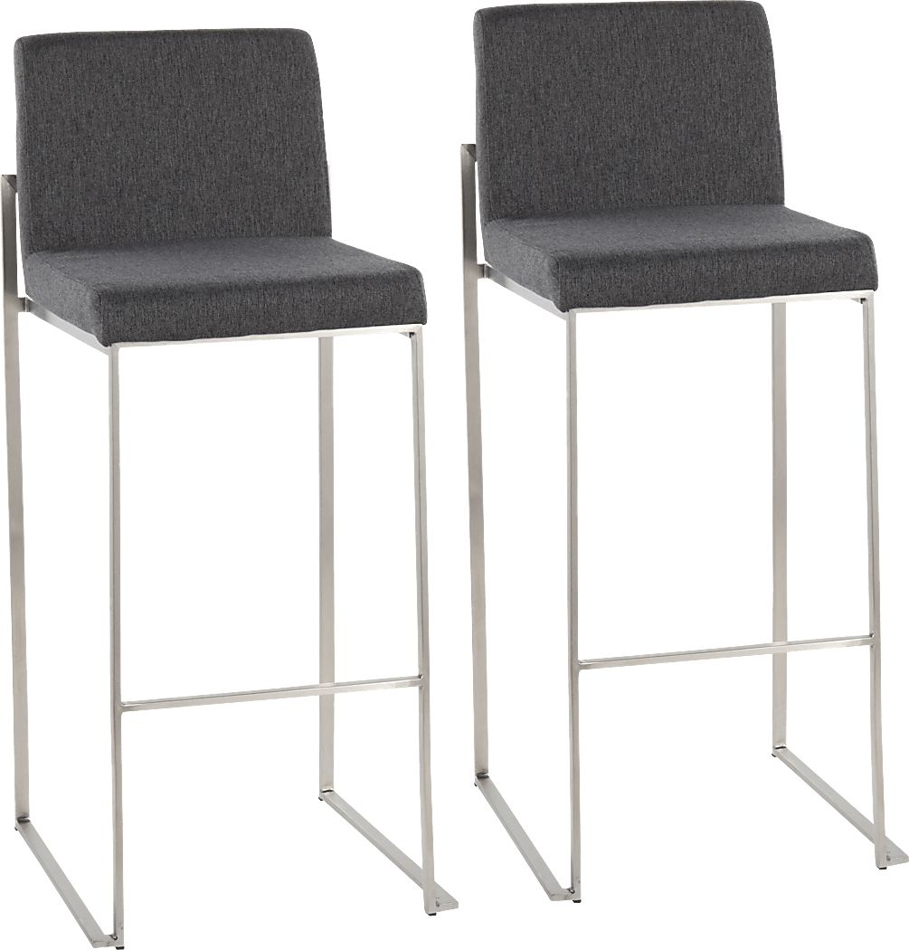 Avella Ann Charcoal Barstool, Set of 2