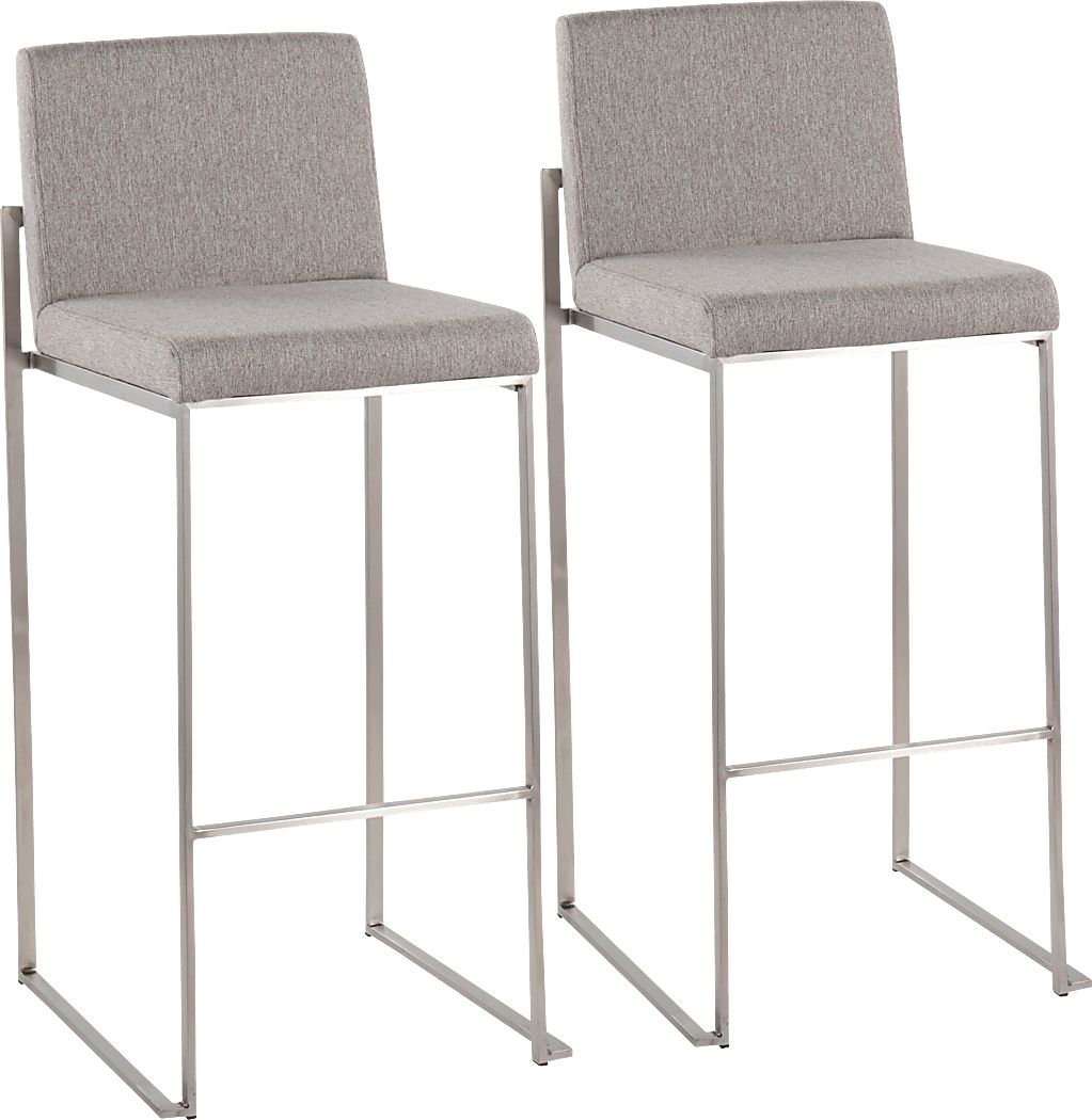 Avella Ann Gray Barstool, Set of 2