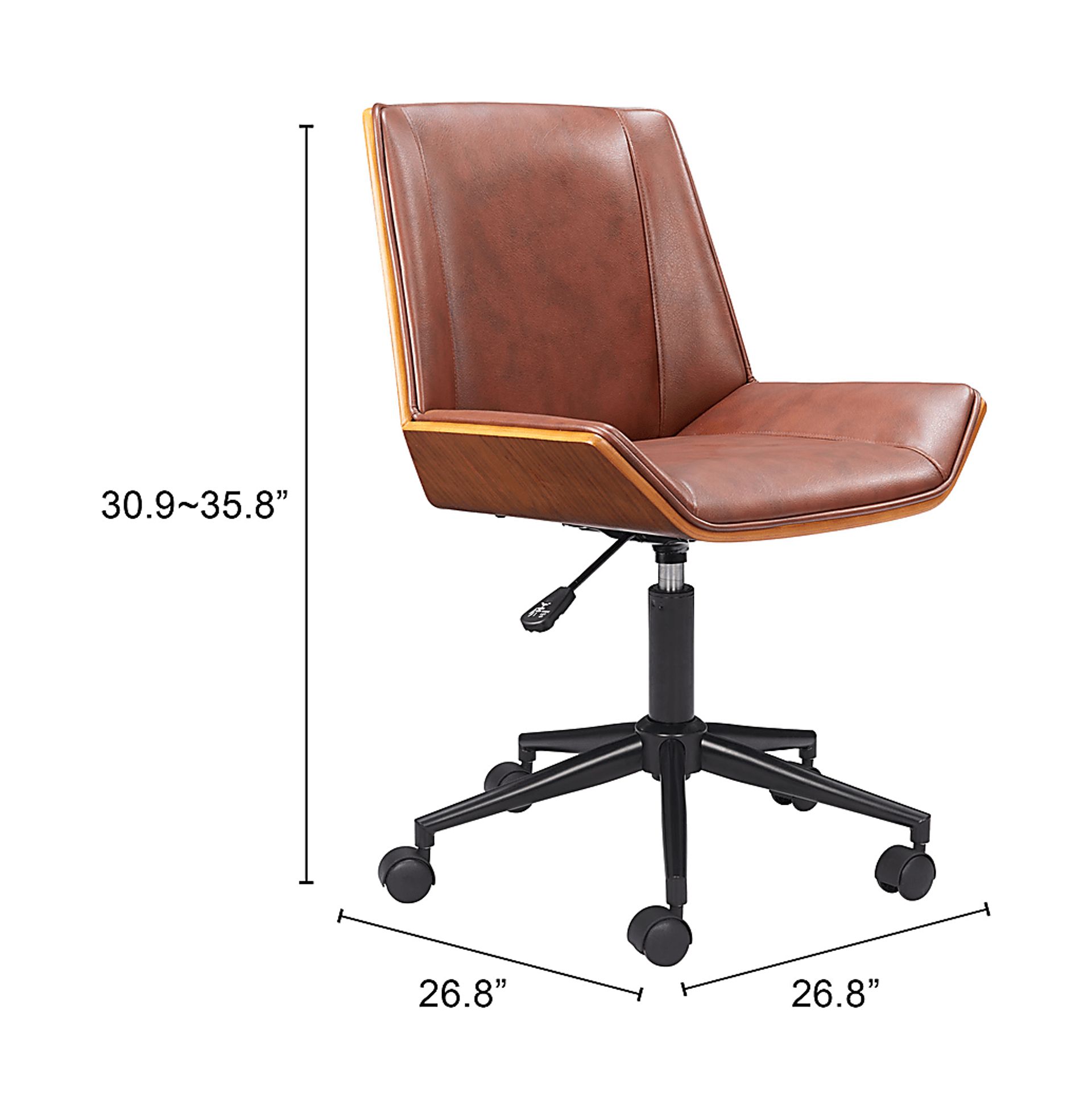 Avellana Brown Office Chair - Image 2