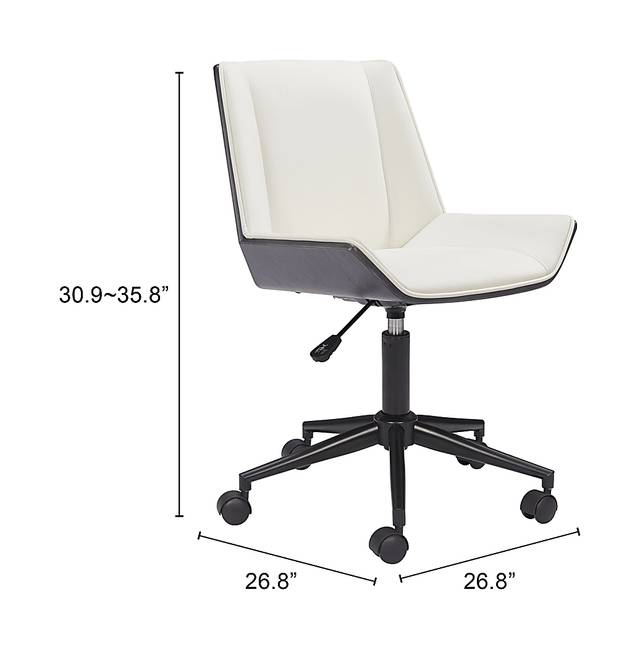Avellana White Office Chair - Thumbnail - Image 2