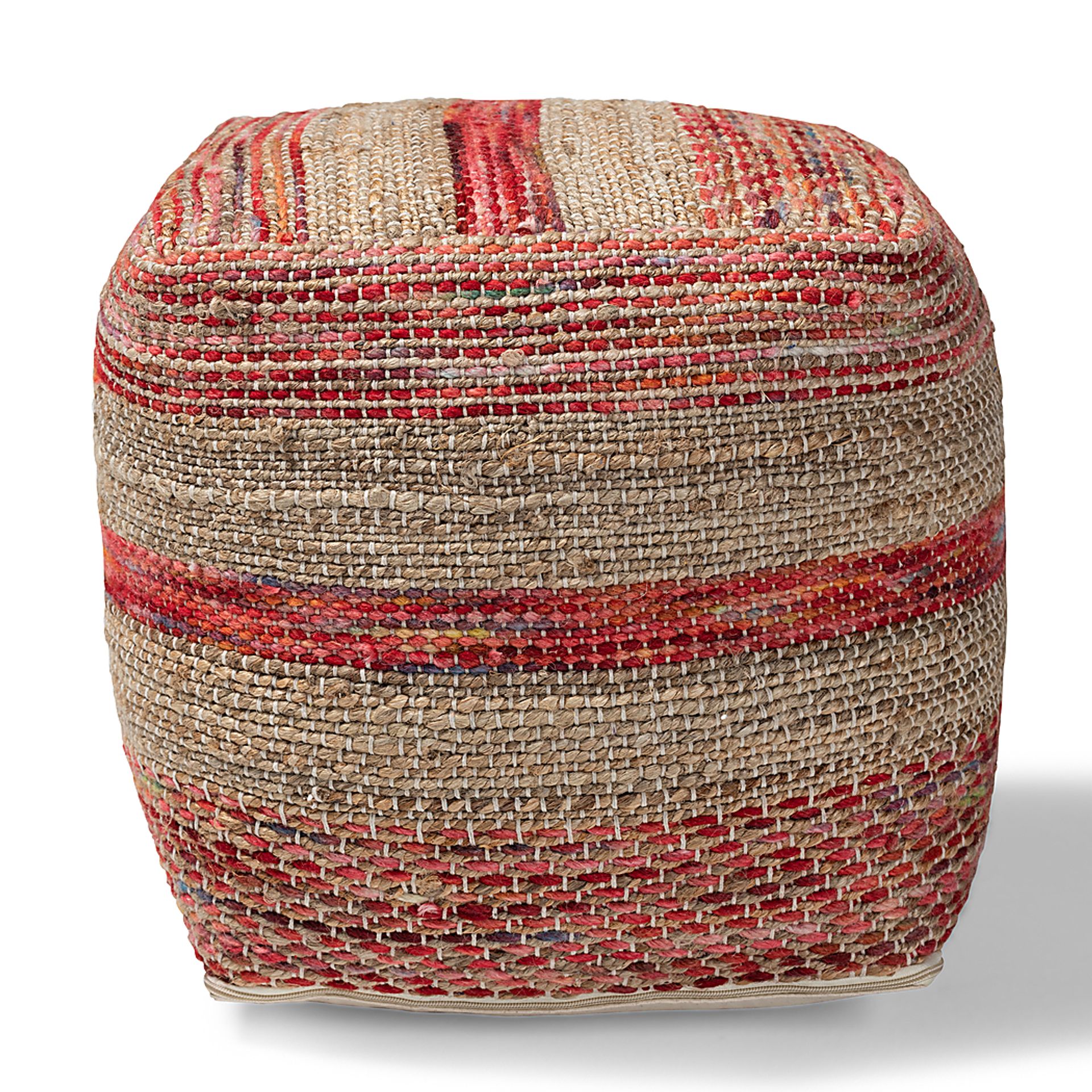Avenel Court Natural Pouf - Image 2