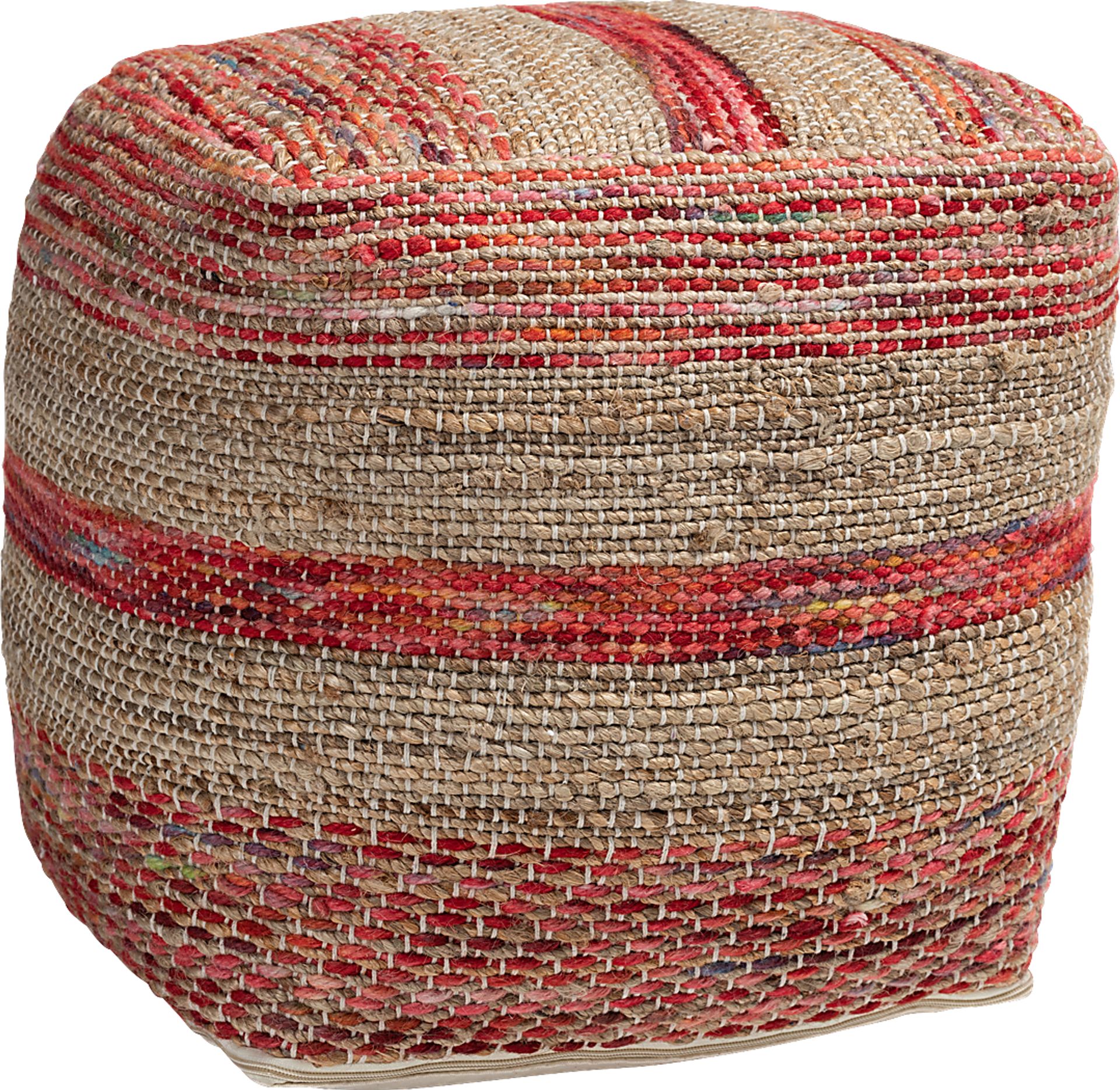 Avenel Court Natural Pouf - Image 1