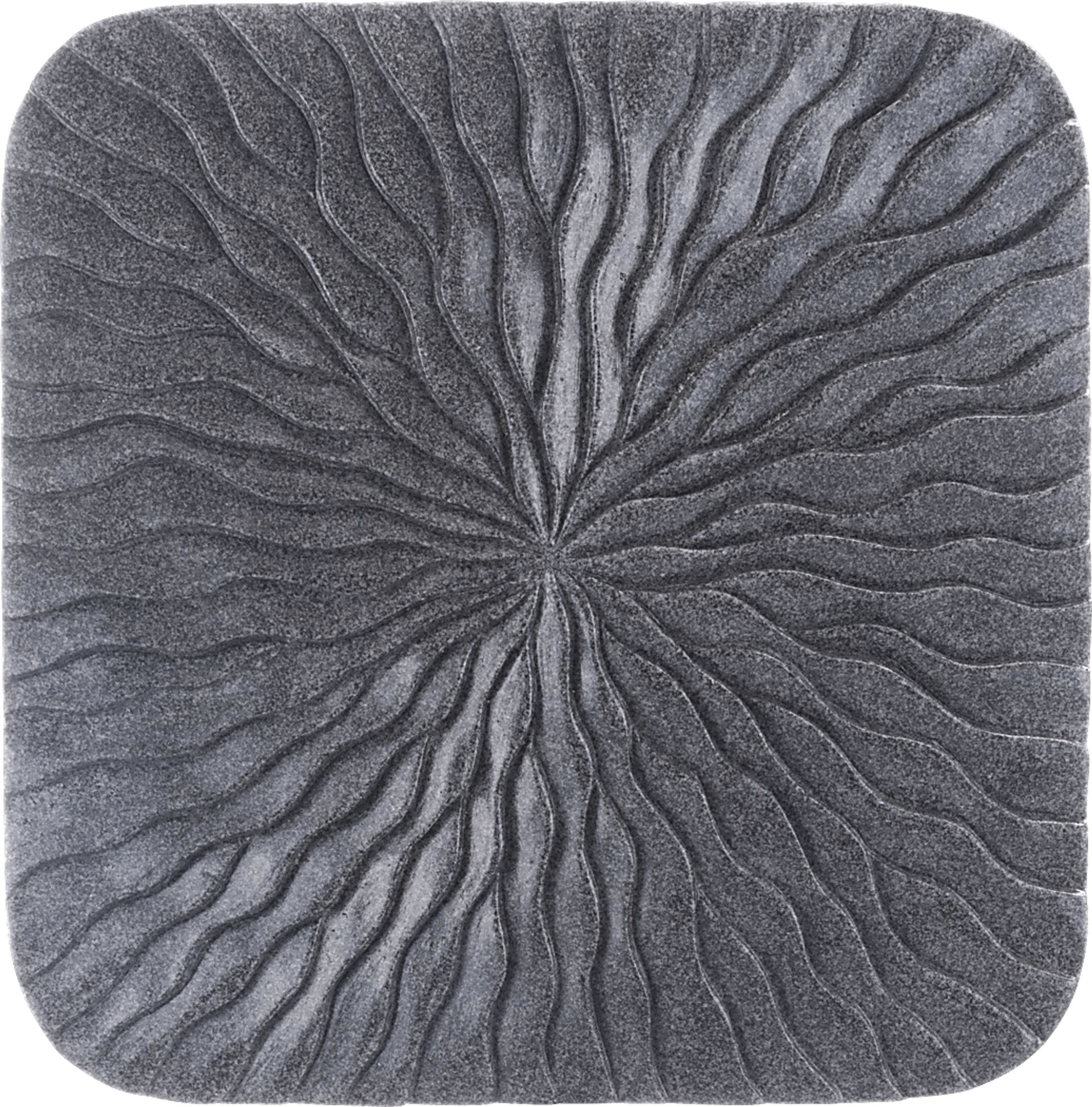 Avens Gray Small Outdoor Square Wave Plaque - Image 2