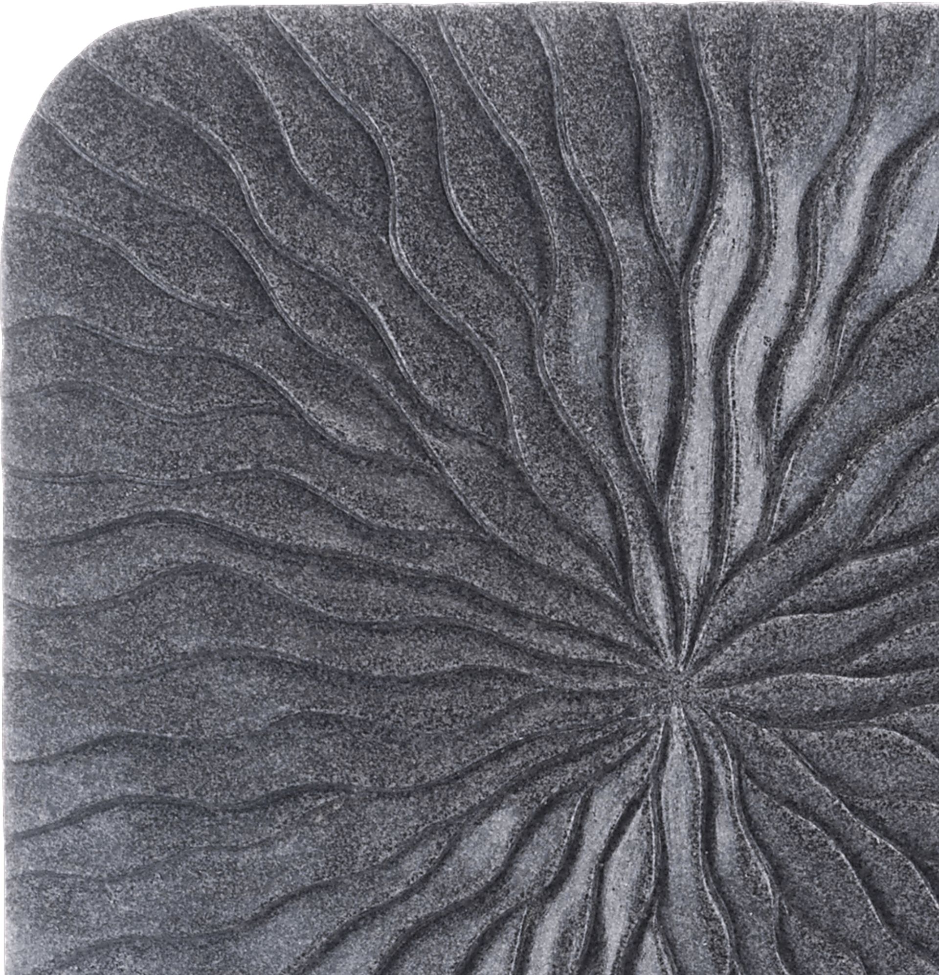 Avens Gray Small Outdoor Square Wave Plaque - Image 3