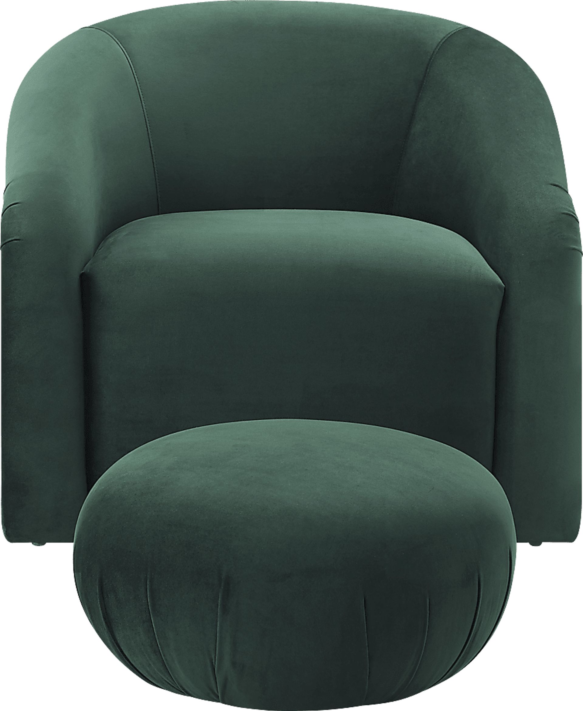 Avera Elle Green Accent Chair and Ottoman Set - Image 2