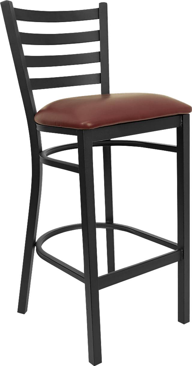 Averil Burgundy Barstool - Thumbnail - Image 1