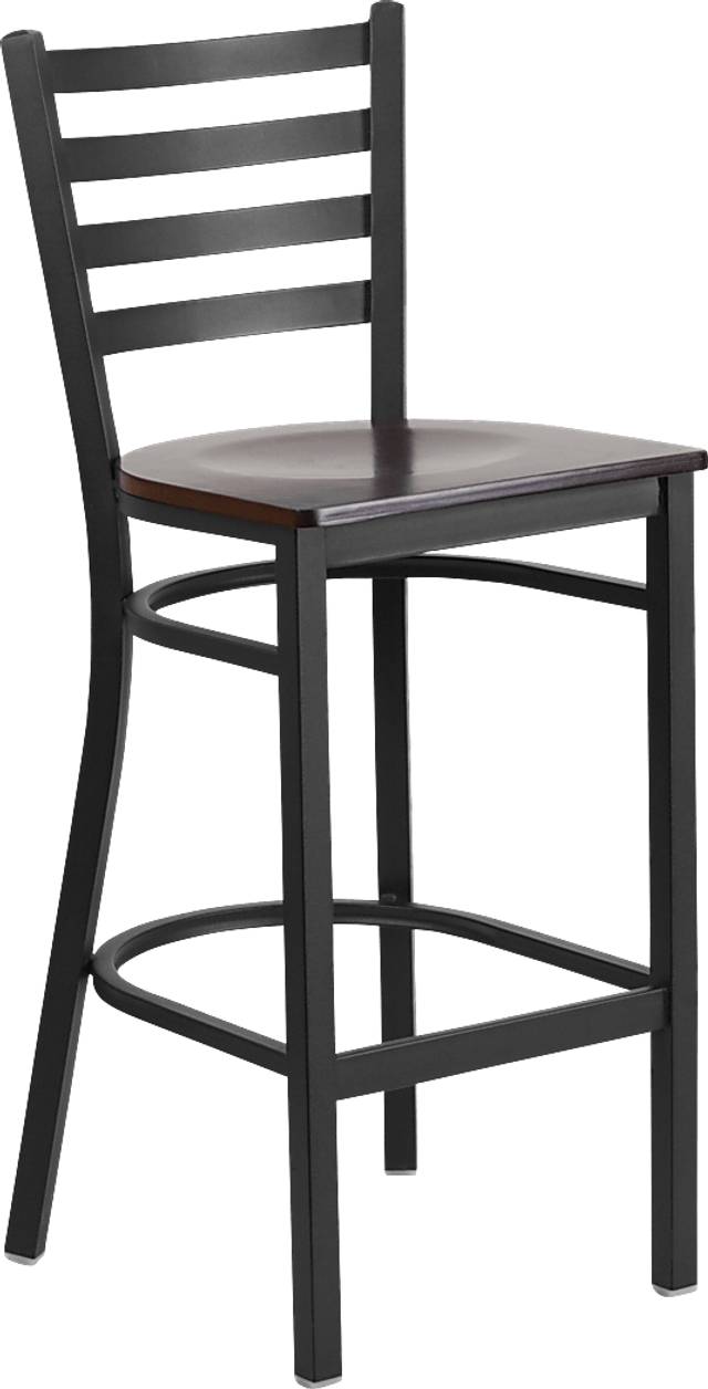 Averil Walnut Barstool - Thumbnail - Image 1