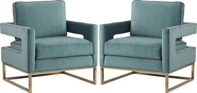 Avery Blue Chair (Set of 2) - Thumbnail - Image 1