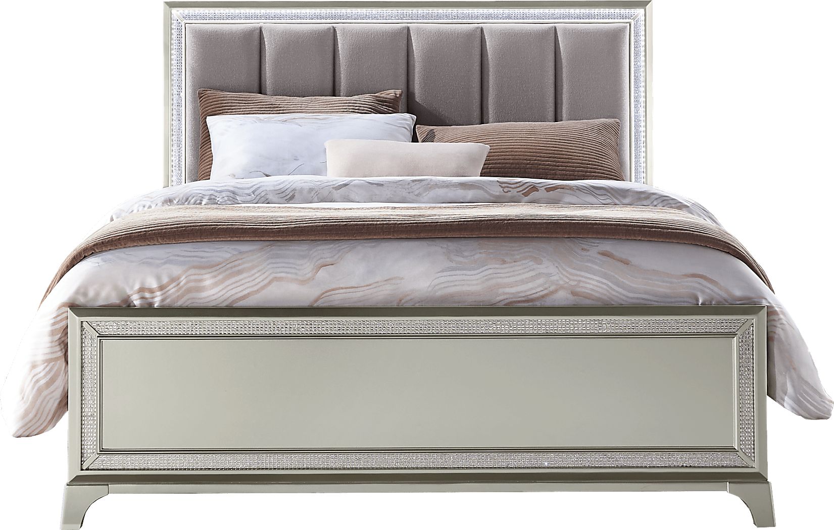 Avery Silver 3 Pc Queen Bed