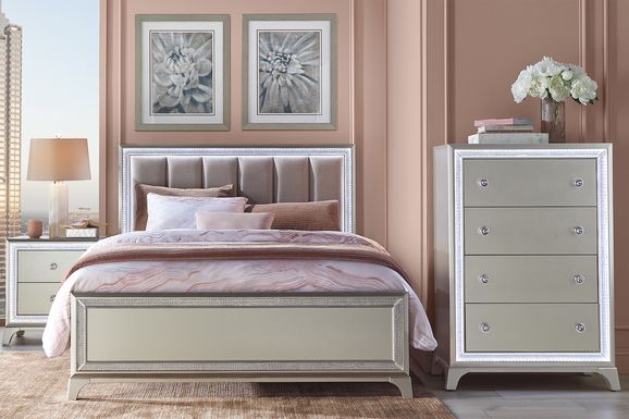 Avery Silver 5 Pc King Bedroom