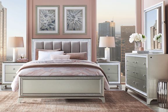 Avery Silver 5 Pc King Bedroom