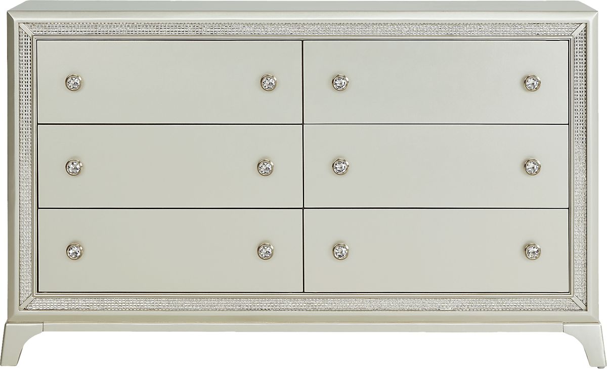 rooms to go silver dresser Colette Silver Gray Dresser