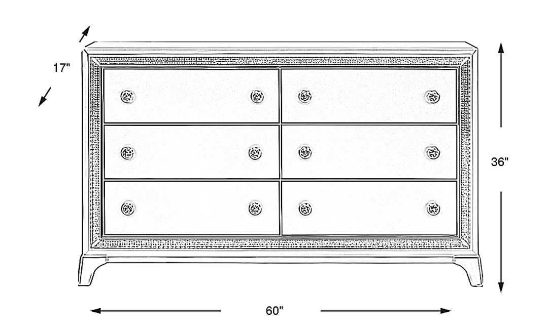 Avery Silver Dresser