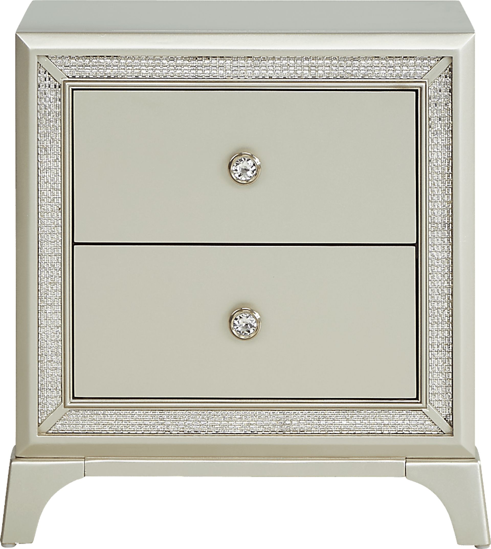 Avery Silver Nightstand - Image 3