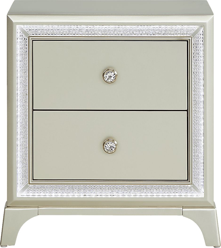 Avery Silver Nightstand