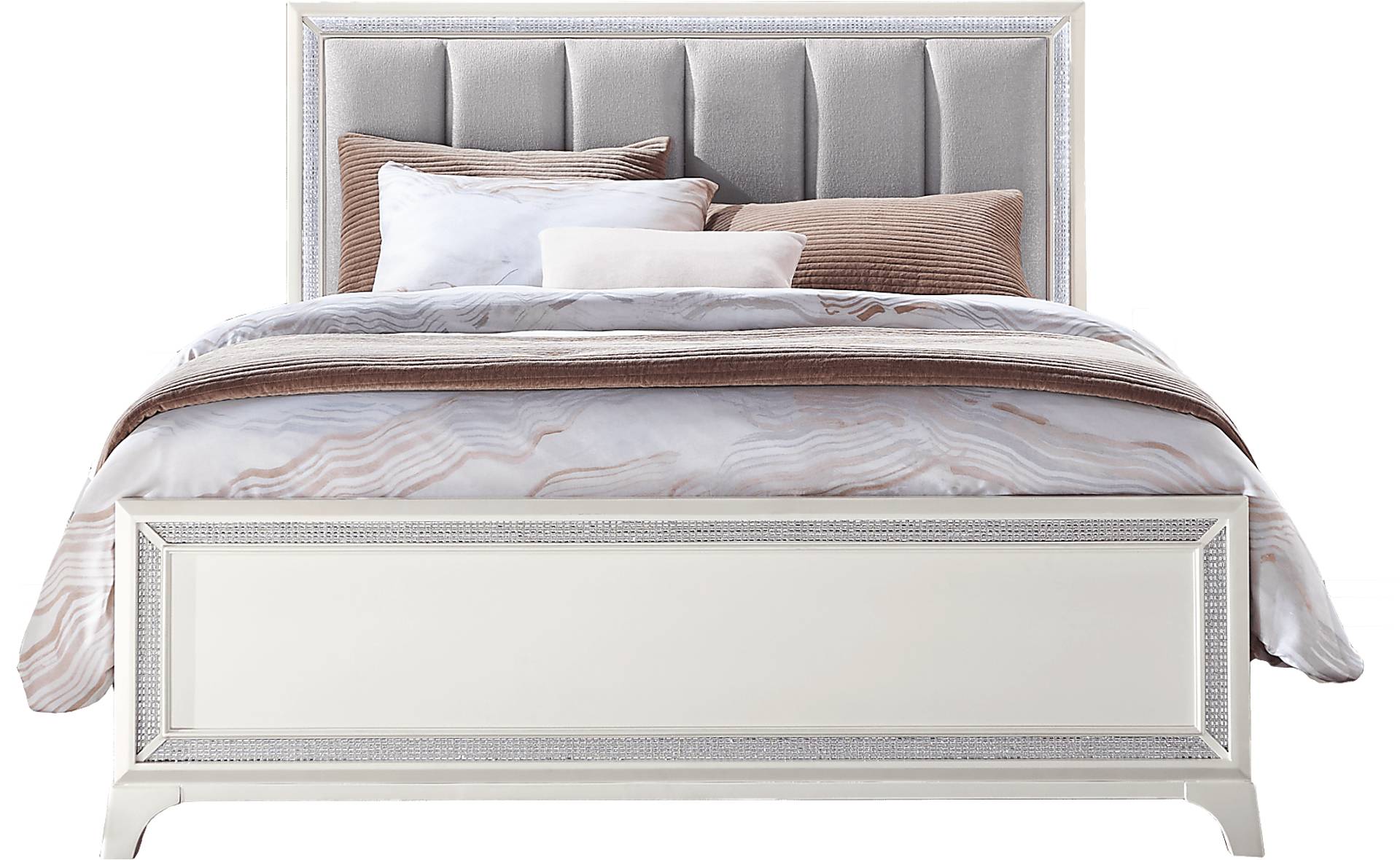 white 3 pc queen bed