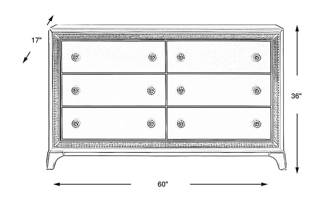 Avery White Dresser