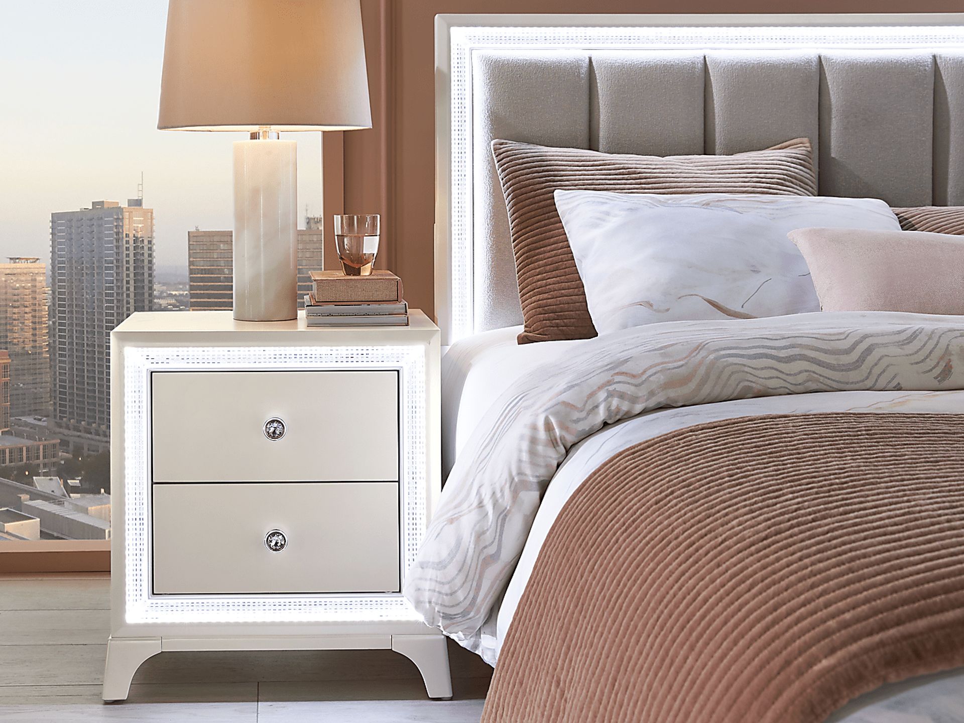 Avery White Nightstand - Image 4