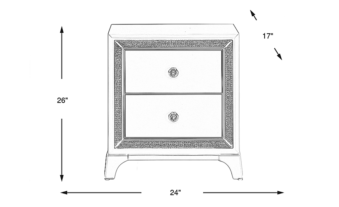 Avery White Nightstand