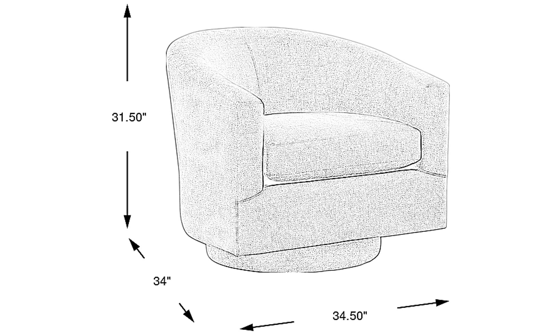 Dimension Image. Please refer to the Dimension Tab on this page for dimension details.