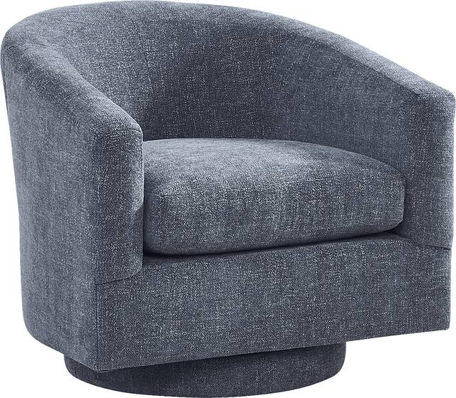 Avila Indigo Swivel Chair - Thumbnail - Image 1