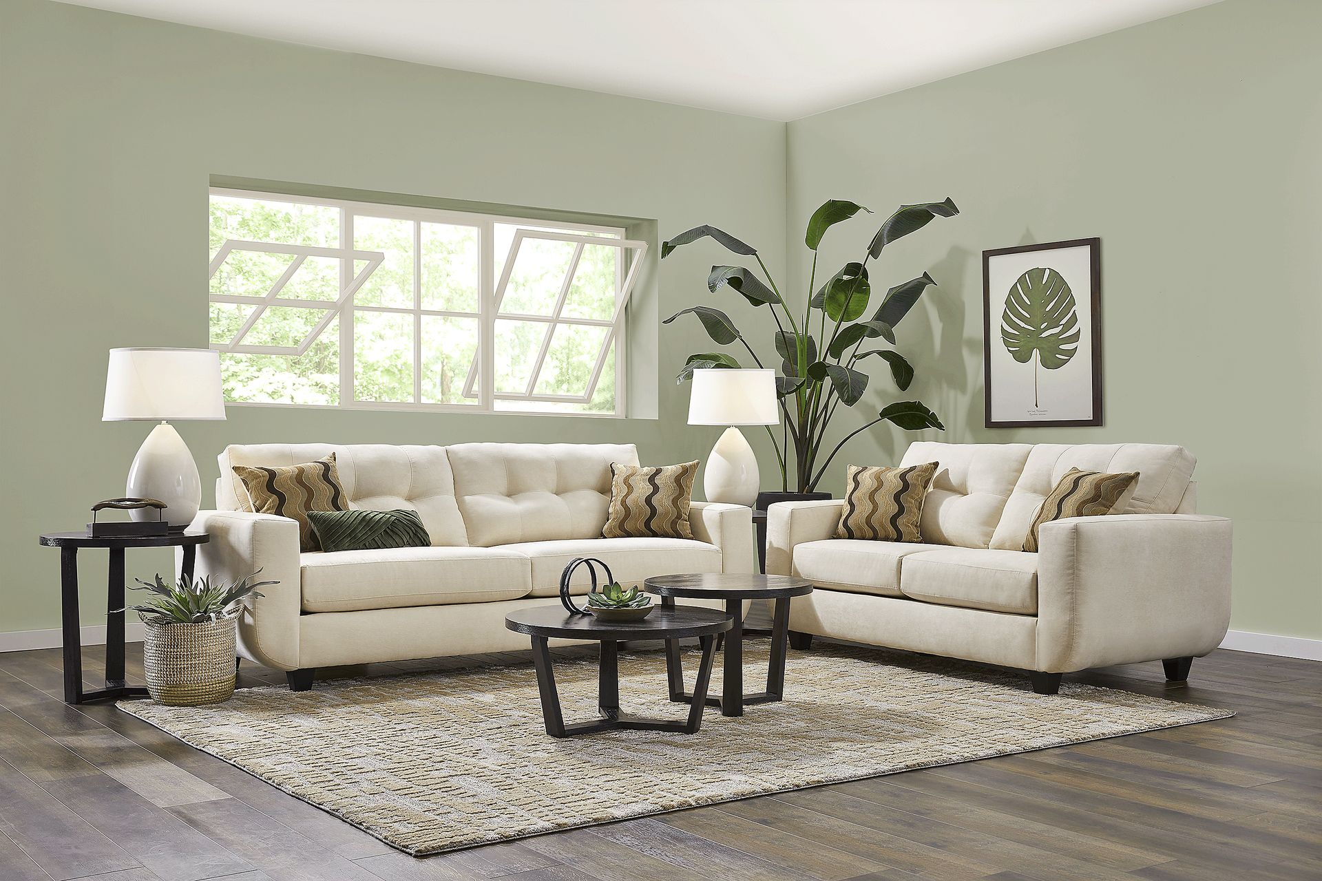 Avila Loft Beige 2 Pc Living Room - Image 1