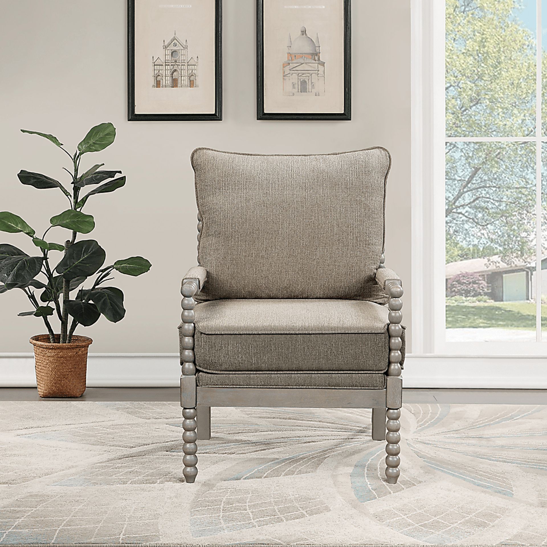 Avinelle Gray Accent Chair - Image 3