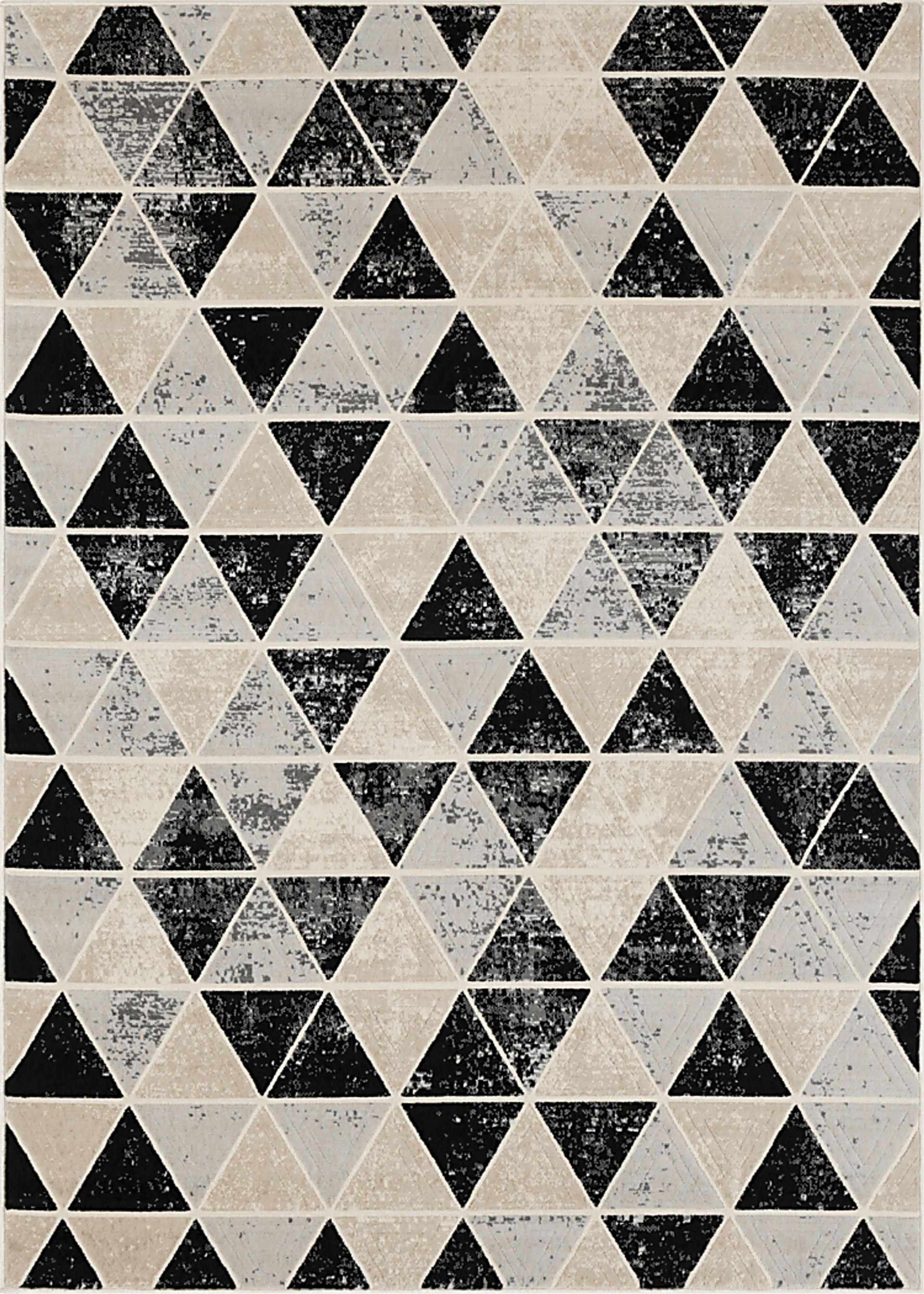 Aviral Black 5'3 x 7'3 Rug - Image 1