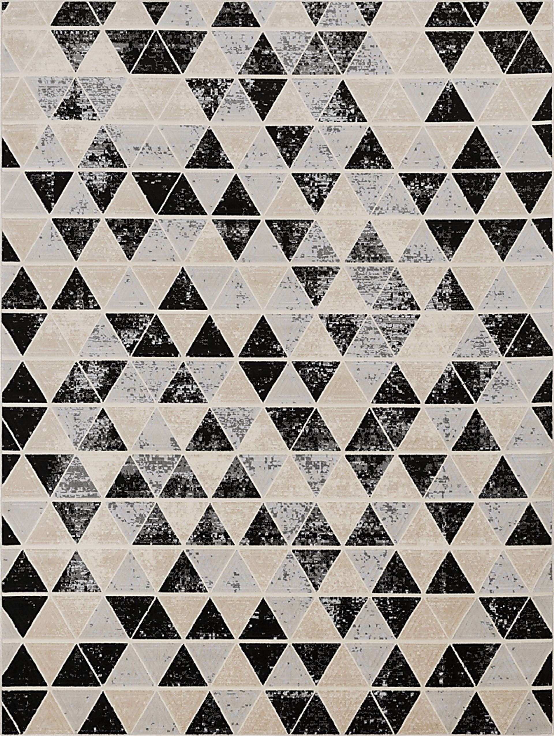 Aviral Black 7'10 x 10'3 Rug - Image 1