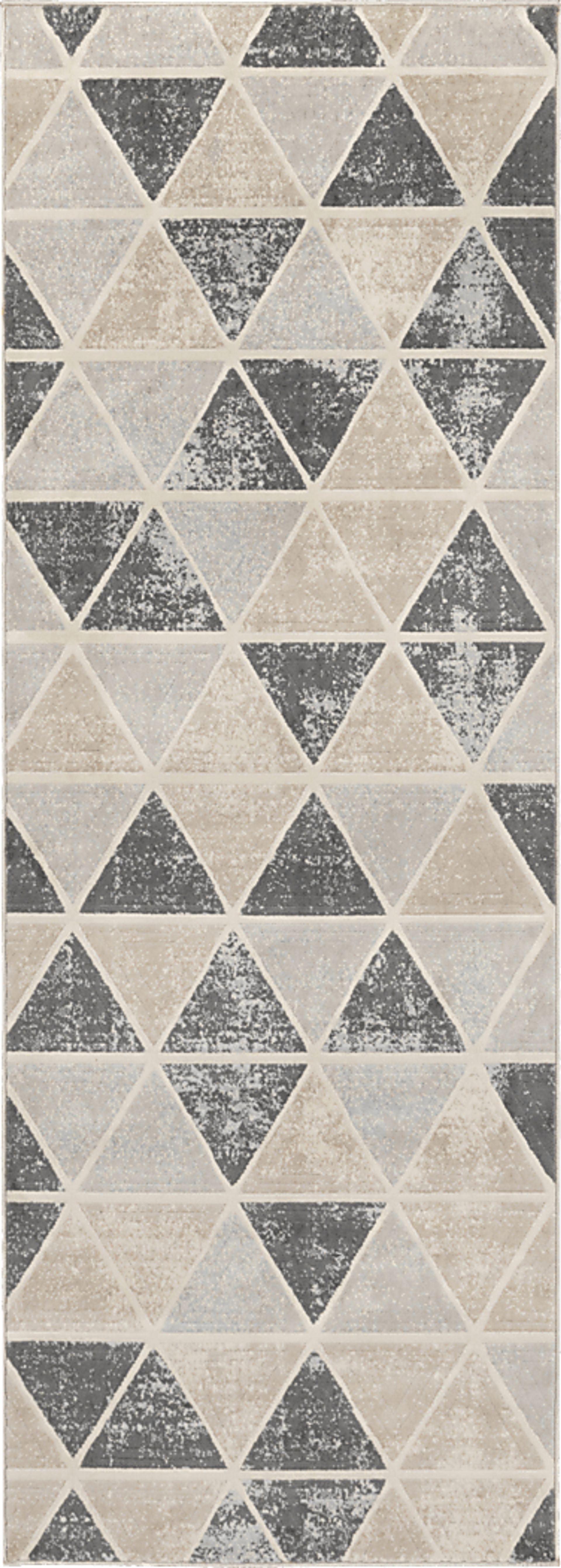 Aviral Gray 2'7 x 7'3 Runner Rug - Image 1