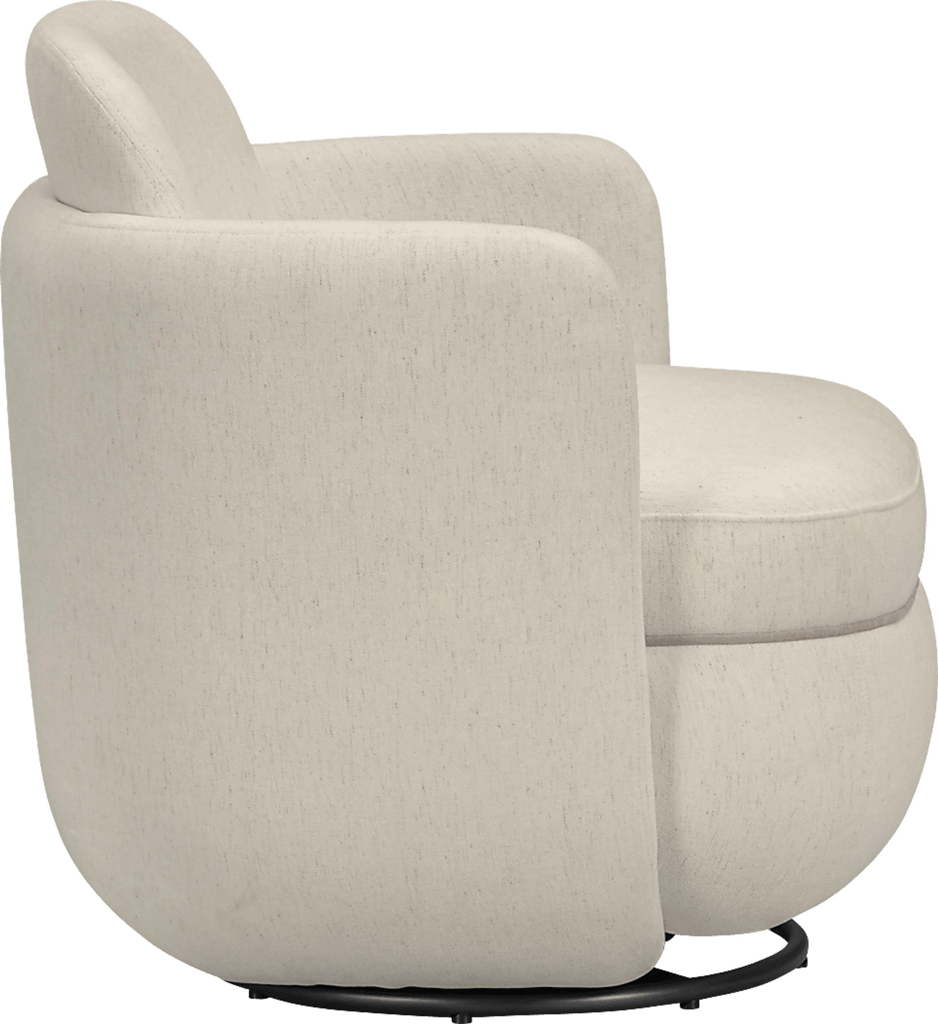 Avishan Cream Swivel Accent Chair - Image 3