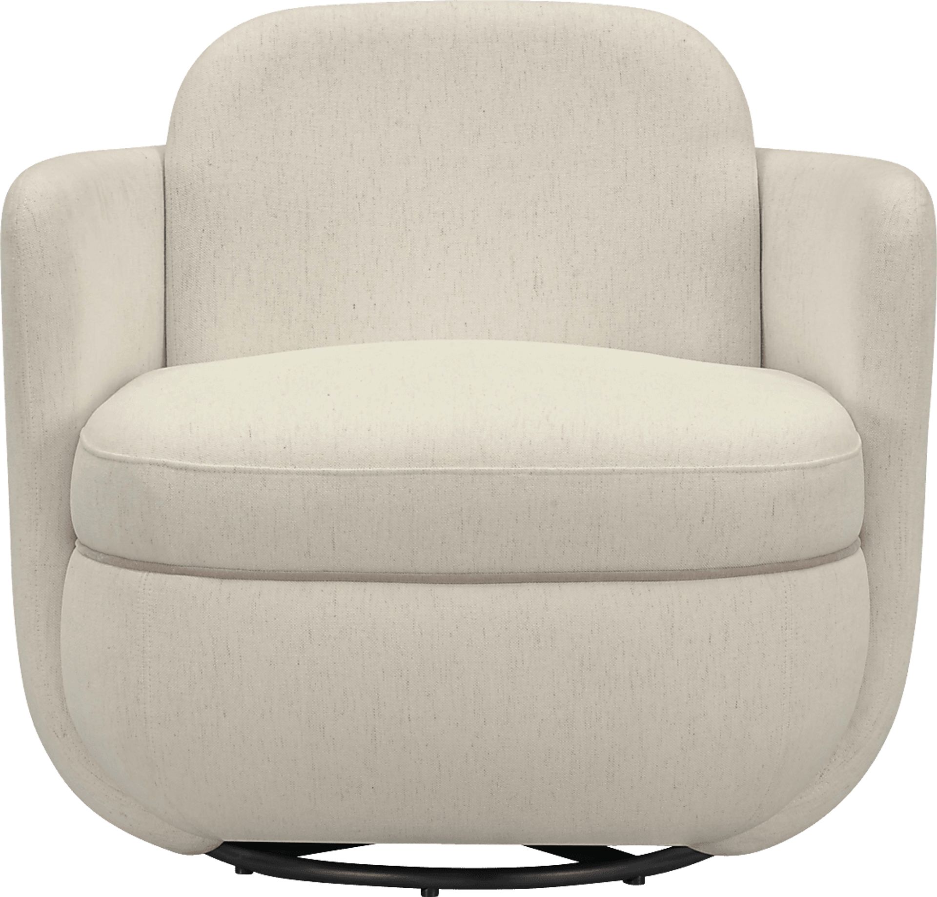 Avishan Cream Swivel Accent Chair - Image 5