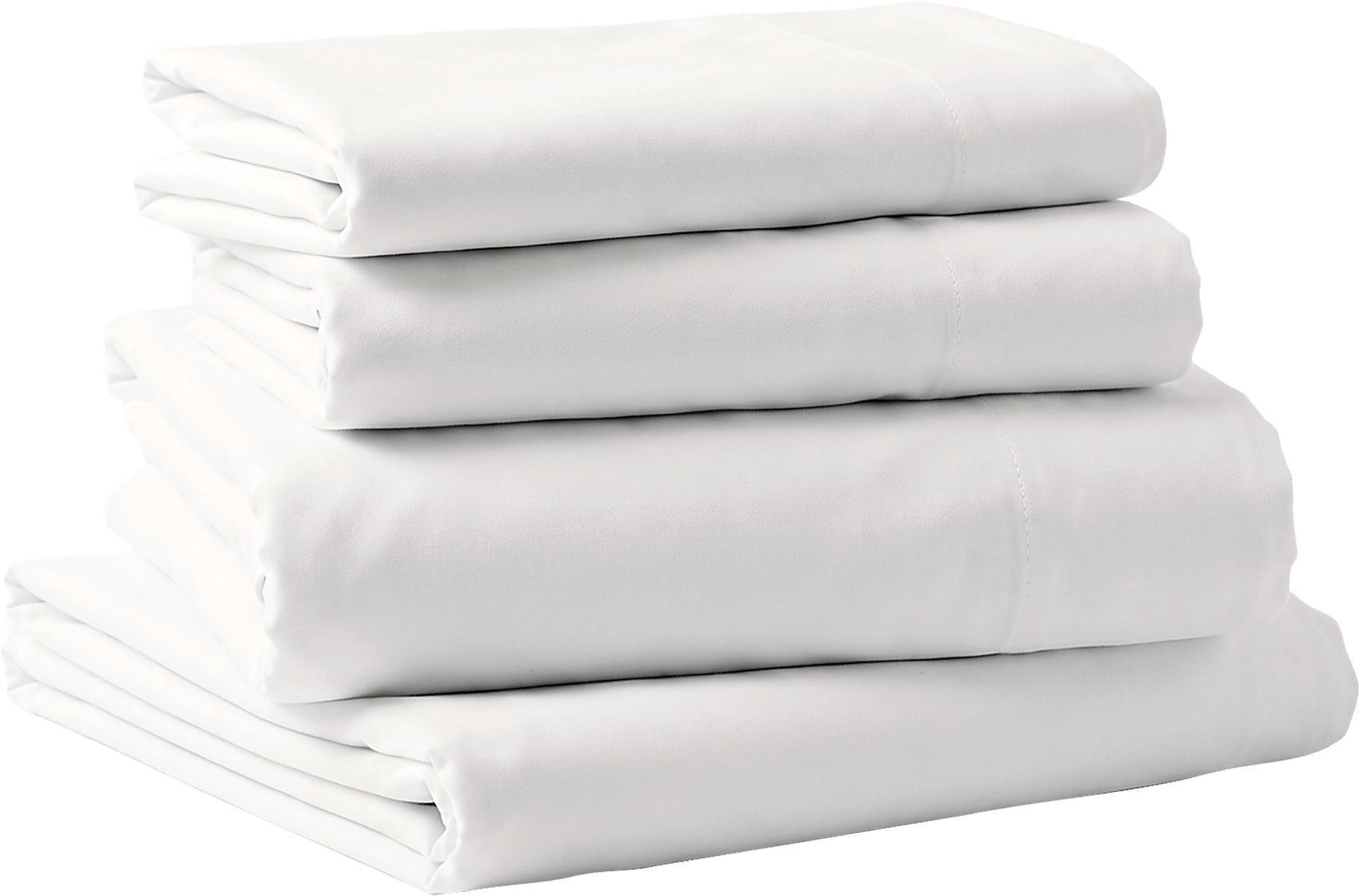 Avocado Organic Cotton White 4 Pc Twin Bed Sheet Set