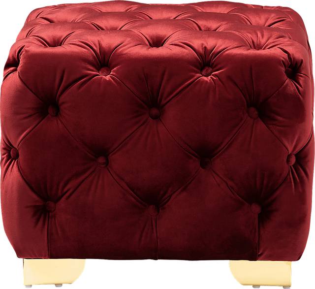 Avocet Burgundy Ottoman - Thumbnail - Image 3