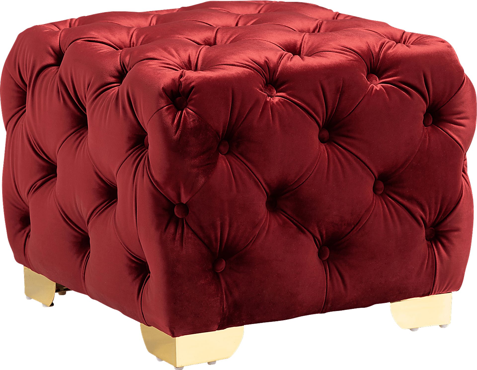 Avocet Burgundy Ottoman - Image 1