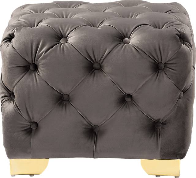 Avocet Gray Ottoman - Thumbnail - Image 3