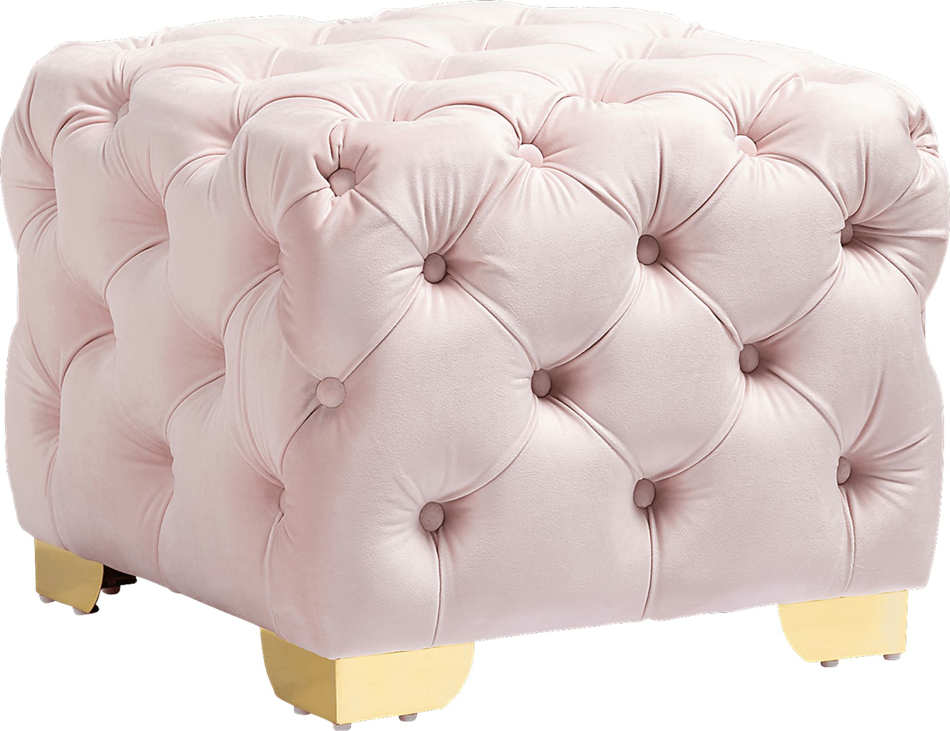 Avocet Pink Ottoman - Image 1