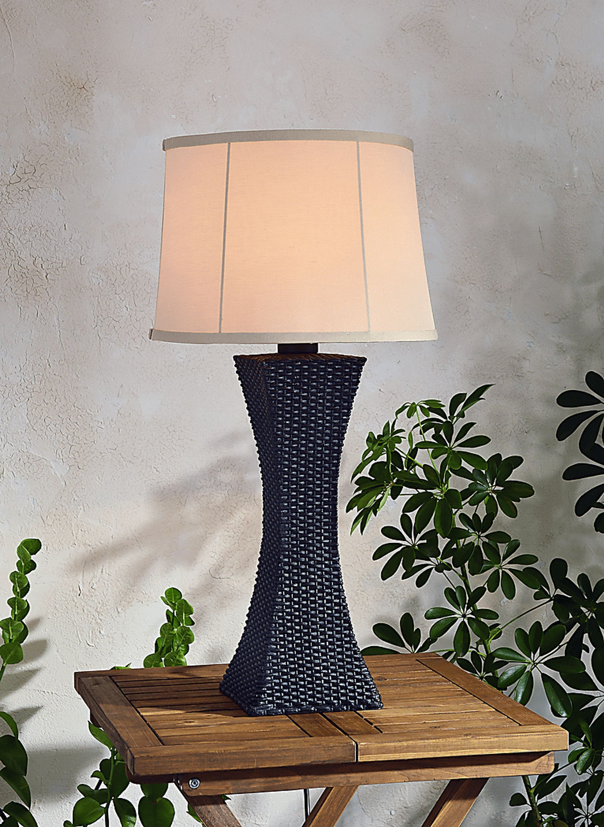 Avon Island  Black Outdoor Table Lamp - Image 9