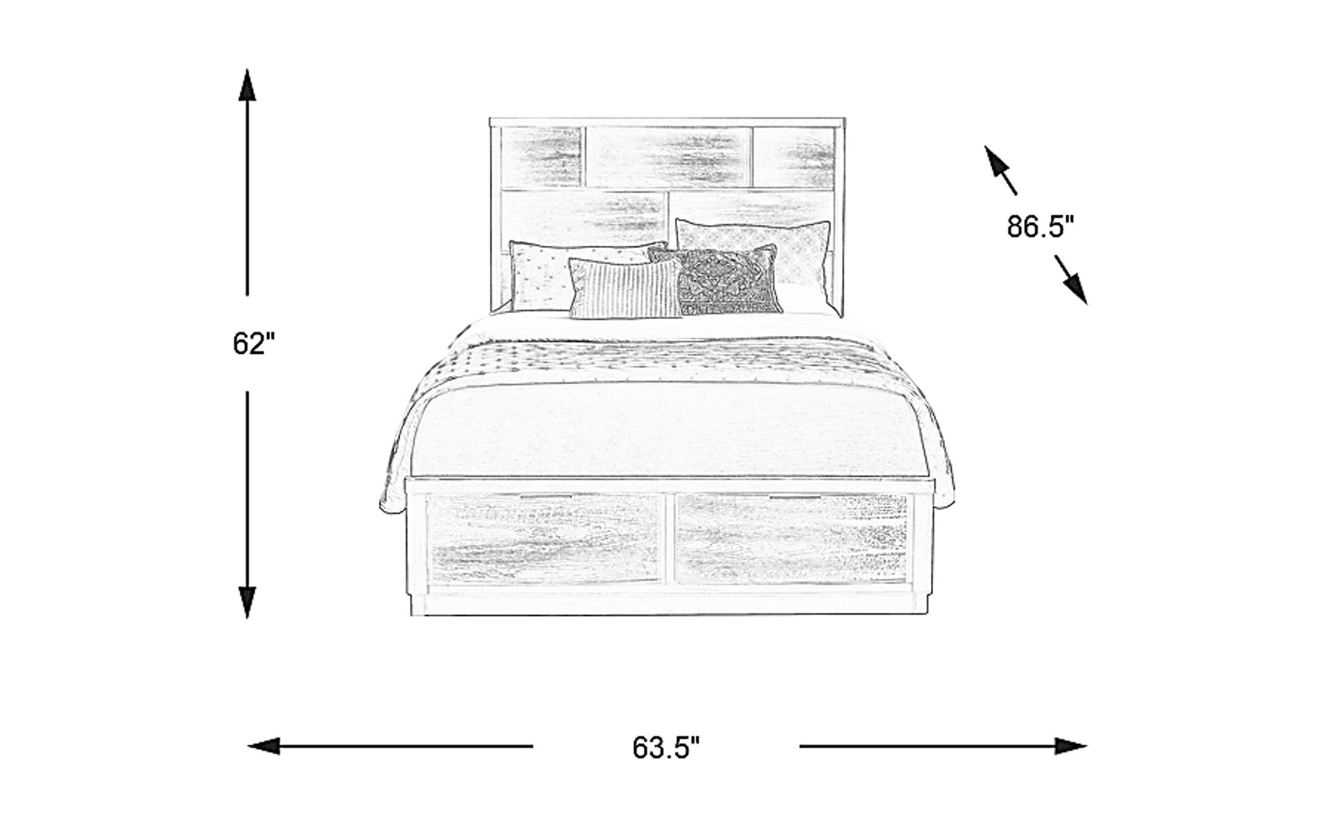 Dimension Image. Please refer to the Dimension Tab on this page for dimension details.