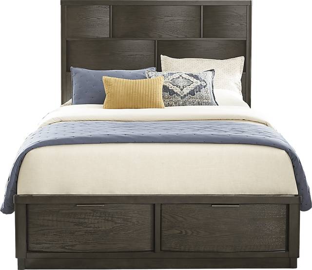 Avona Place Brown 5 Pc Queen Panel Bedroom with Storage - Thumbnail - Image 2